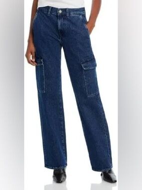 7 for all Mankind Tess Cargo Jeans Blue bell